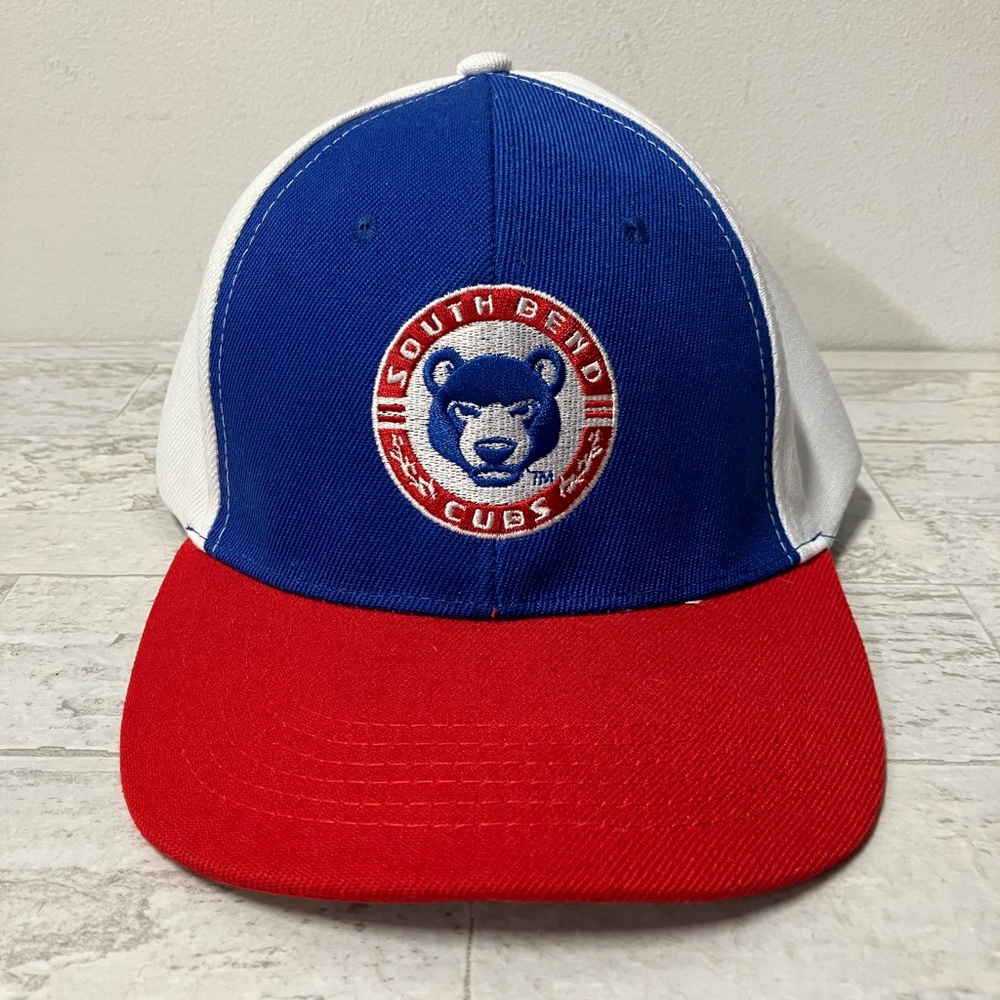 South Bend Cubs Milb Red White And Blue  SMOOTHIE KING Baseball Hat Minor League